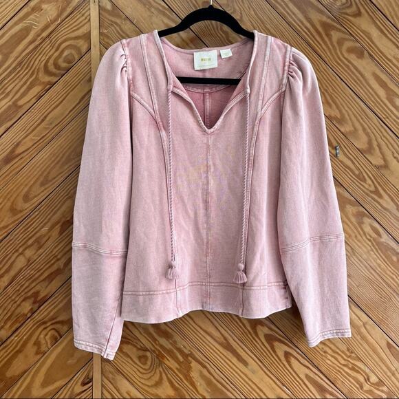 Anthropologie Maeve Puff Sleeve Pullover Sweatshirt - Picture 9 of 9